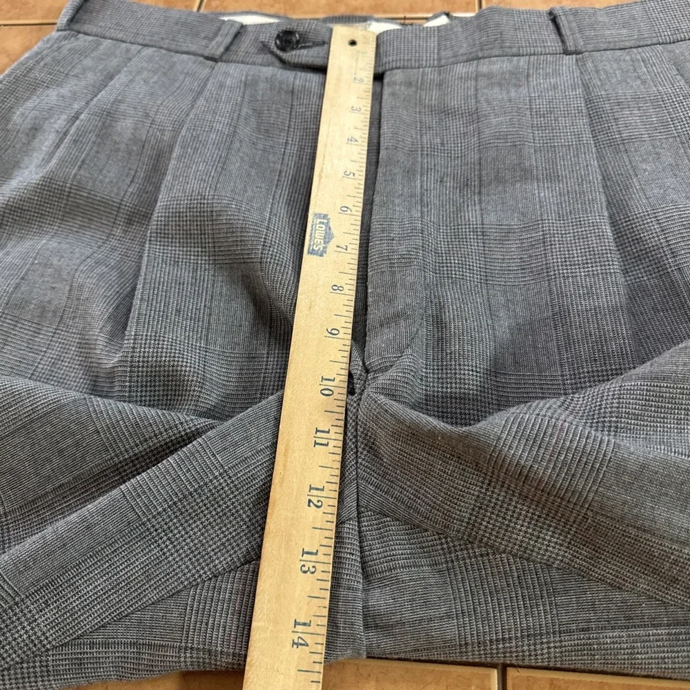 Vintage Lacrosse 2 Piece Suit Mens Sz 42L Pants 36 x 30 Gray Glen Plaid USA Made